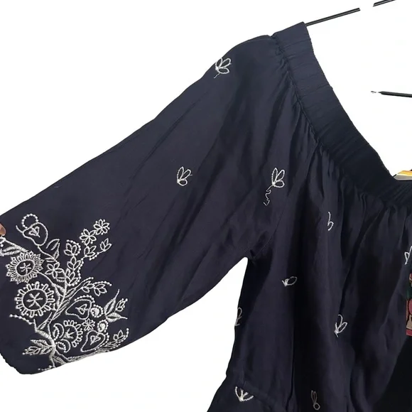 FARM Rio Navy Off-Shoulder Jumpsuit - Picture 5 of 14